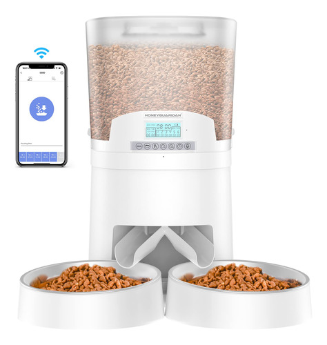 Alimentador Automático De Mascotas Para 2 Gatos, 6.5l, Wi-fi