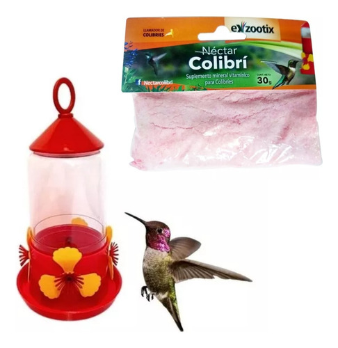 Nectar Alimento Colibri Picaflor Colibries Exzootix  Packx5