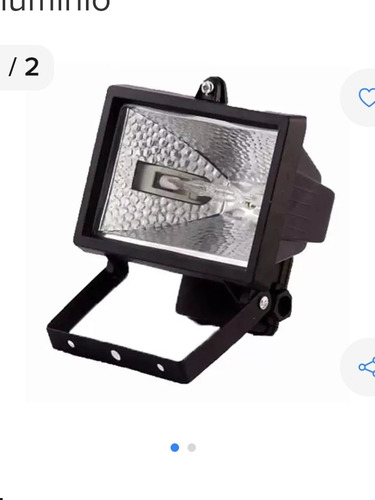 Reflector De Cuarzo 500 W  Para Intemperie Con Lampara 