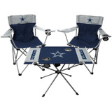 Mesa Plegable + 2 Sillas Plegables Nfl Equipo Dallas Cowboys