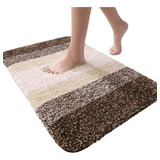 Alfombra Baño Olany De Microfibra Shaggy 61x40 - Marron