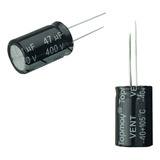 10x Capacitor Eletrolítico 47uf X 400v 105º Kit C/10 Peças