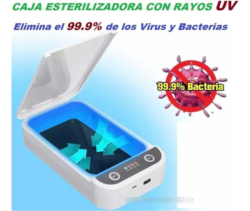 Caja Sanitizadora Rayos Uv Ozono* Elimina 99.9% De Virus*