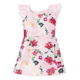 The Childrens Place Vestido Con Volantes De Encaje Floral P.