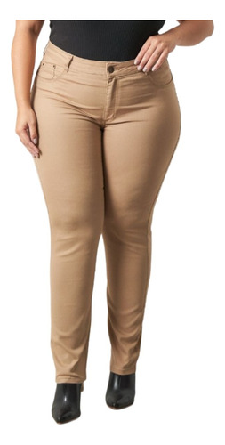 Calça Feminina  Jeans Colorida Skinny Plus Size Com Lycra 