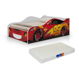 Cama Carro Infantil Relâmpago Mcqueen Com Colchão