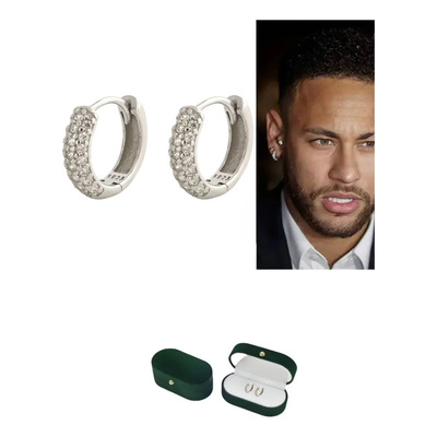 925 Aretes Para Hombre Mujeres Moda Zirconia Plata Esterlina | Meses sin interés