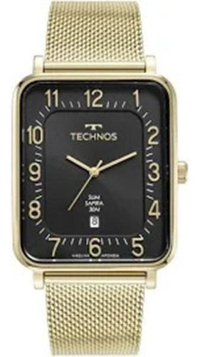 Relógio Technos Slim Safira Feminino Dourado Gm10yr/1p