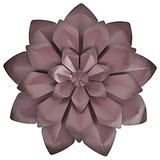 Cuadro Flor De Metal Decoracion Pared - Blush