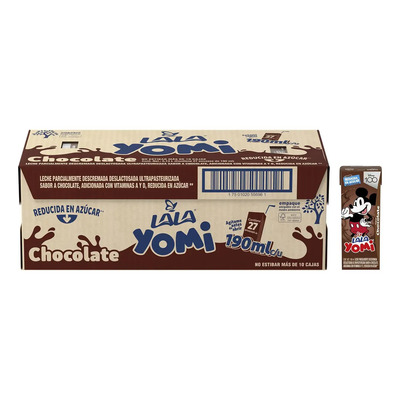 Leche Yomi Lala Chocolate Caja 27 Piezas 190ml | Envío gratis