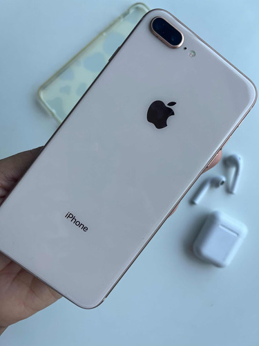 iPhone 8 Plus 64gb Ouro Tela 5.5' + Fone Bluetooth + Capa 