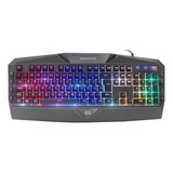 Teclado Gamer Adamantiun Nemesis Ak-1000 Qwerty Português Brasil Cor Preto Com Luz Rainbow