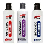 Kit Polidor Corte, Refino E Lustro 300ml Polimento Soft99 