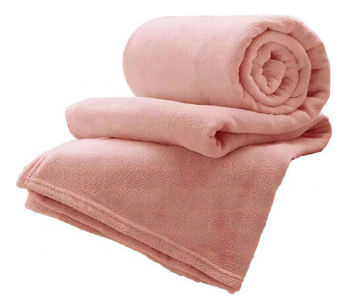 Cobertor Coberta Manta Solteiro Microfibra Camesa Inverno Cor Rosa