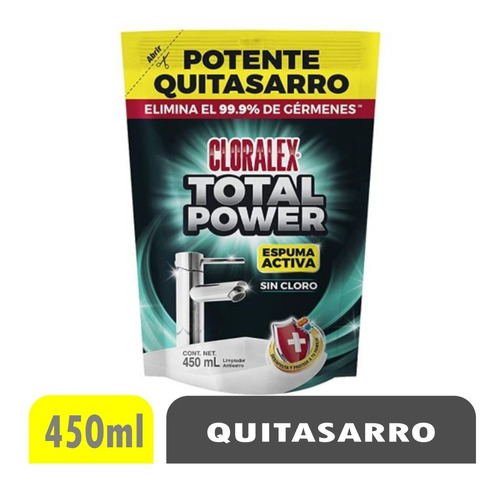 Cloralex Total Power Espuma Activa Quitasarro Sin Cloro