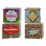 Set 4 Libros Mandalas Pintar Colorear Niños Adultos