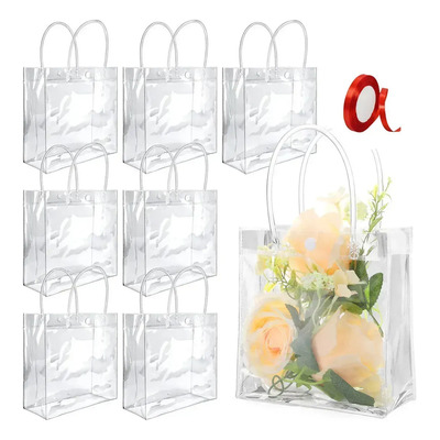 40pcs Bolsa Listón Satinad Con Asa Transparentes Boda Bautizo Recuerdos Color Transparente Najeewer Ecologicas Bolsa Tipo Boutique Bolsas Dulces Bolsa Para Dulces 20x20x8 Bolsas Bolsa Transparente | Meses sin interés