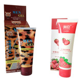 2pzs Lubricante Y Gel  3in1 Alargador, Eyaculacion Prolongad Sabor Natural