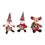3 Muñeco Navideños Adornos Colgantes Arbol Navidad Decorado