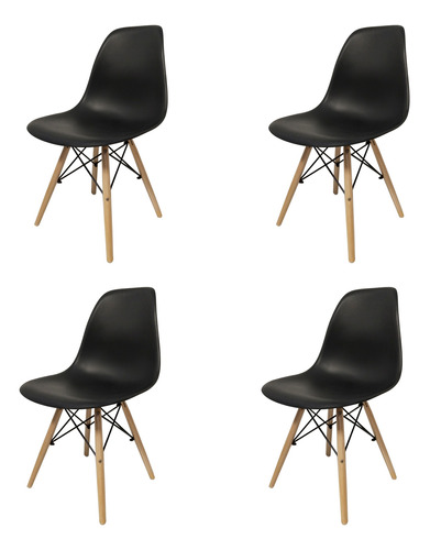 Silla Eames Comedor Cocina Living Pack X4 Unidades 