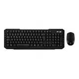 Kit Teclado Mouse Inalambrico Urbano Multimedia Gamer Negro