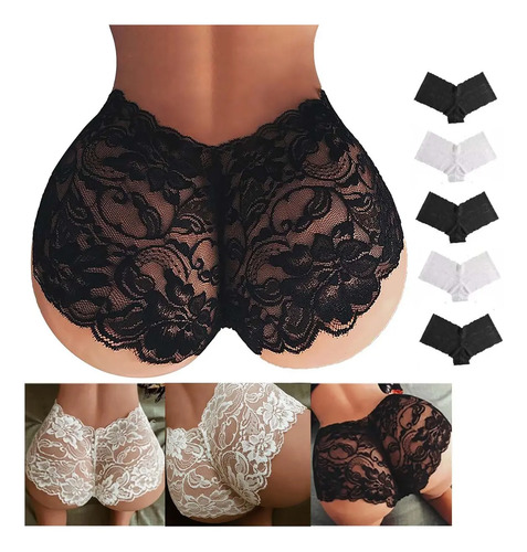 5 Bóxer Mujer Calzones De Encaje Elástica Cachetero Ligeros | MercadoLibre