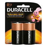 Duas Pilhas Alcalina 1,5v Duracell D2