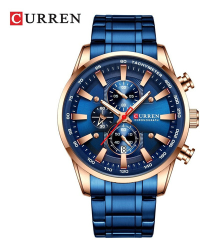 Reloj For Hombre Current Azul/plateado 8351 - Pulsera