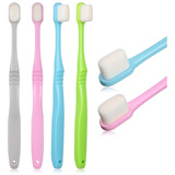 4 Piezas Cepillo De Dientes Manual Micro-nano Suave Cepillo 