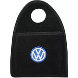 Lixeira Lixinho Carpete Volkswagen Vw Logo Bordado Preta