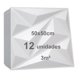 Kit 12 Placas 3d Pvc Decoração Papel Parede Teto 3m² Diamond