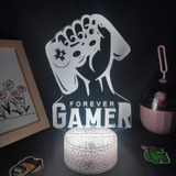 Luz De Noche Lámpara Forever Gamer Gamepad 3d Lamps Led Rgb