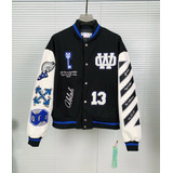 Chaqueta Off-withe (varsity Jacket) Nueva