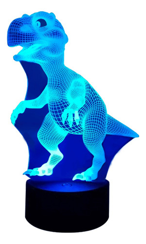 Lámpara 3d App Incluida Diseño Dinosaurio T-rex + Pilas