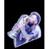 Cartel Luminoso / Velador 3d Messi 32 X 27 Cm Led Backlight 