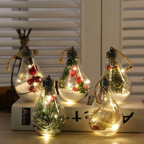 Bolas De Natal Led Árvore Natal Pisca Pisca 5pcs