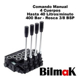 Comando Hidraulico Manual De 4 Palancas 40 Litros Cilindro Valvula - Hecho En Italia - Calidad - Oleohidraulica