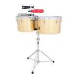 Timbales Lp Thunder15 /16 Laton C/atril, Lp258b