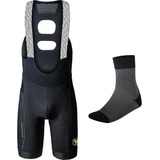 Kit Bretelle Ciclismo Masc Free Force Performance Meia