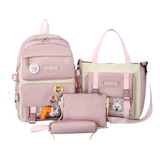 Mochila Kawaii Importada Set X 4 Harajuku Estilo Coreana