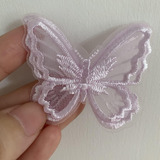 12 Piezas De Encaje De Mariposa, Doble Capa De Organza, Tela