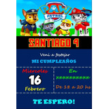 Patrulla Canina Paw Patrol Tarjeta Invitación Digital 