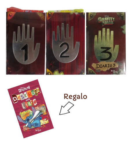 3 Libros Diarios De Gravity Falls / Disney  + Regalo - Nuevo