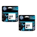 2 Cartuchos 664 Preto Black Impressora Hp Deskjet 1115 3636