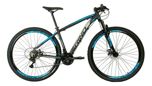 Bicicleta Aro 29 Rino Everest 27v - Alivio - 7.0 Cor Preto/azul Tamanho Do Quadro 15