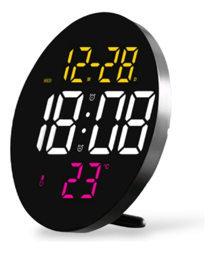 Reloj De Pared Redondo, Calendario, Temperatura Y Humedad