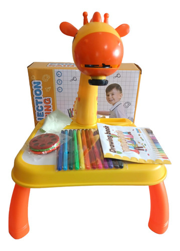 Mesa Didactica Con Proyector Infantil + Accesorios Amarilla