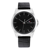 Reloj Tommy Hilfiger De Cuero Negro Para Hombre 1710550