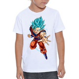 Camiseta Infantil Dragon Ball Goku Sayajin Anime Mangá #01