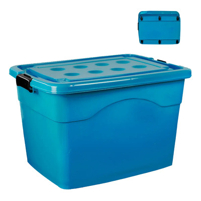 Caja Plastica Sozer 93 Lts Con Ruedas Y Grapas De Seguridad Colores Surtidos | Meses sin interés